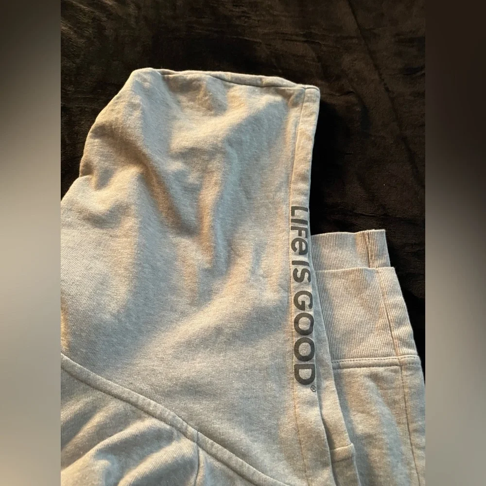 Life is Good Hip Hoodie XL Heather Gray or one Beige/Tan colored EUC - Picture 2 of 4